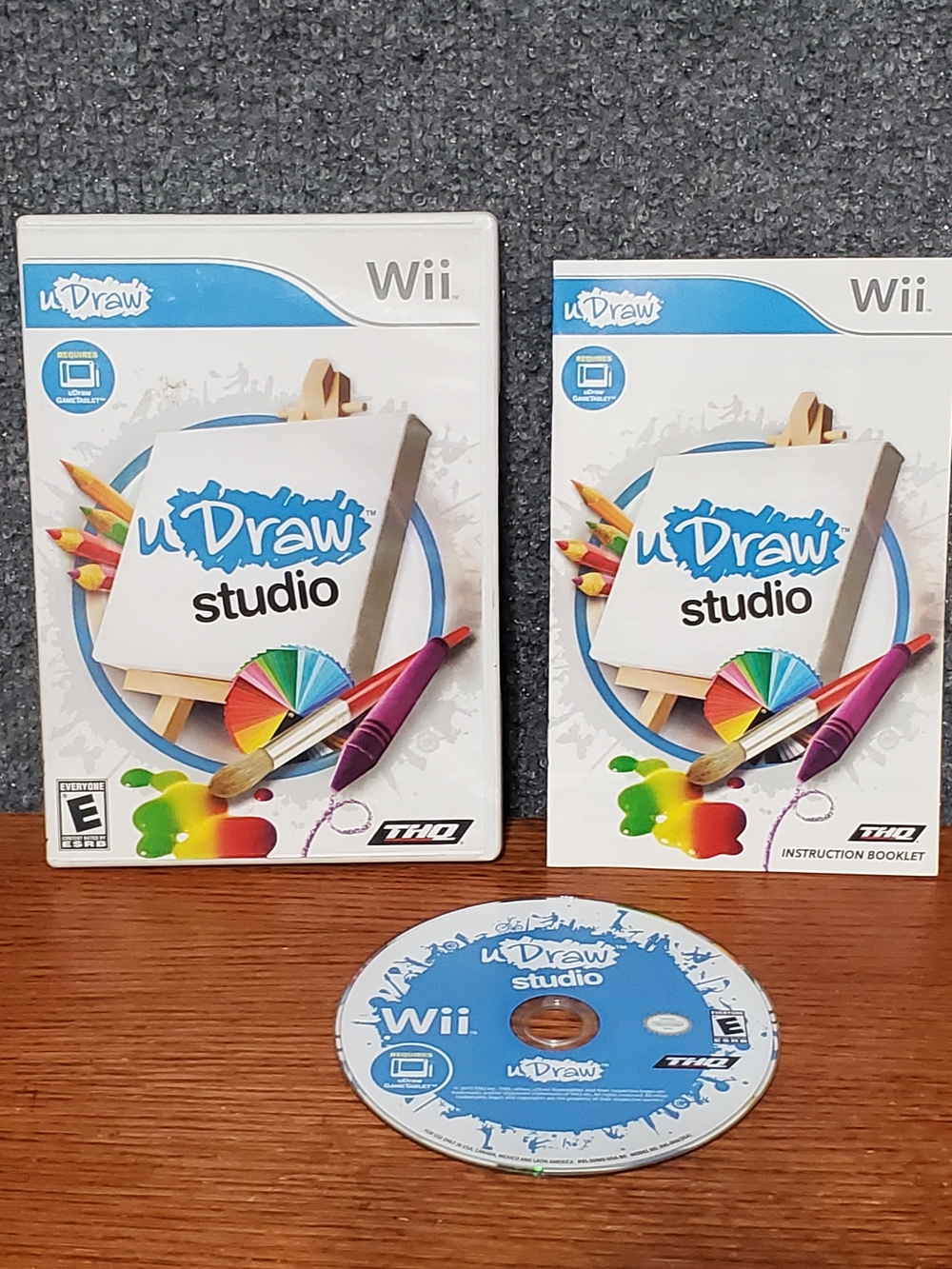 Nintendo Wii uDraw Studio (Wii, 2010) Video Game Only Complete Kids Game Night